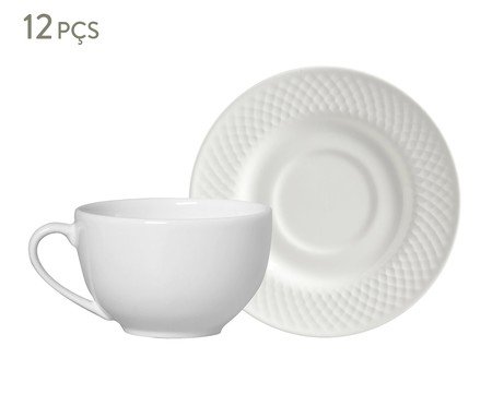 Xícaras para Chá com Pires Satin White | Westwing