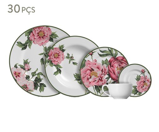 Aparelho de Jantar Peony Branco, Branco | WestwingNow