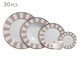 Aparelho de Jantar Pink Strip com Filete Ouro, Rosa | WestwingNow
