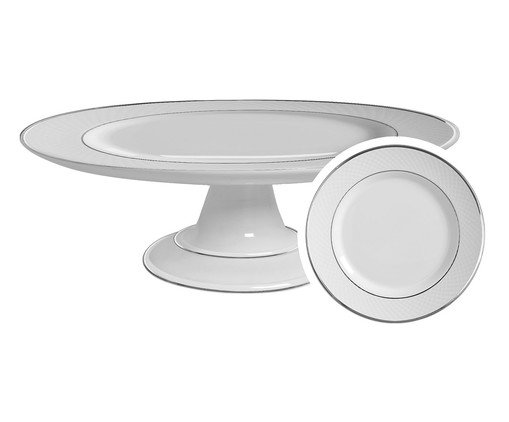 Boleira Relevo Prata, Branco | WestwingNow