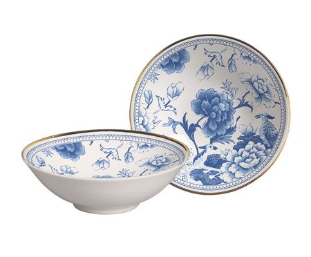 Bowl Premium Blue com Filete Ouro | Westwing