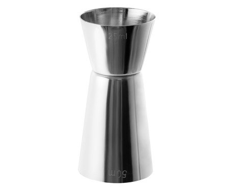 Dosador Duplo para Drink em Inox Alice - Cinza | Westwing