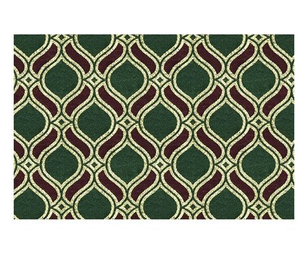 Toalha de Mesa Natal Jacquard I Balão - Vermelho e Verde | Westwing