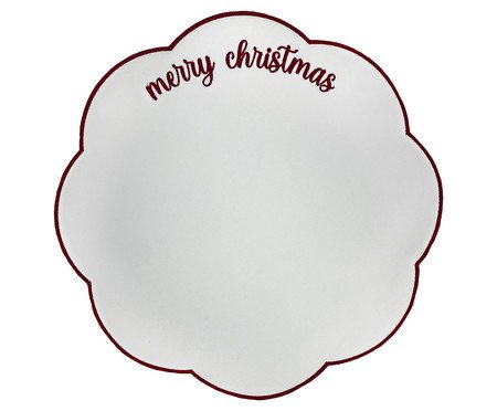 Lugar Americano em Nylon Merry Xmas - Branco e Verde | Westwing