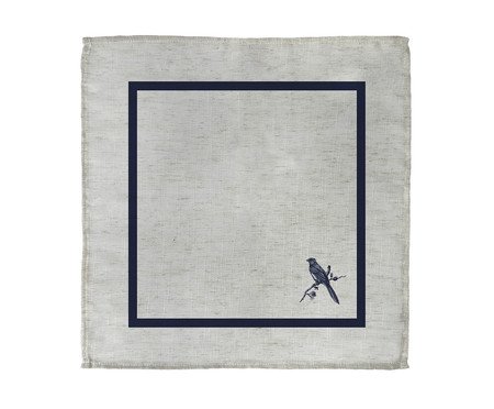 Guardanapo de Mesa em Linho Bird - Cinza | Westwing