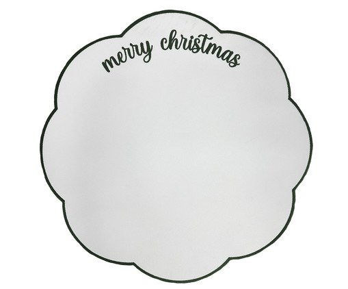 Lugar Americano em Nylon Merry Xmas - Branco e Vermelho, white | WestwingNow