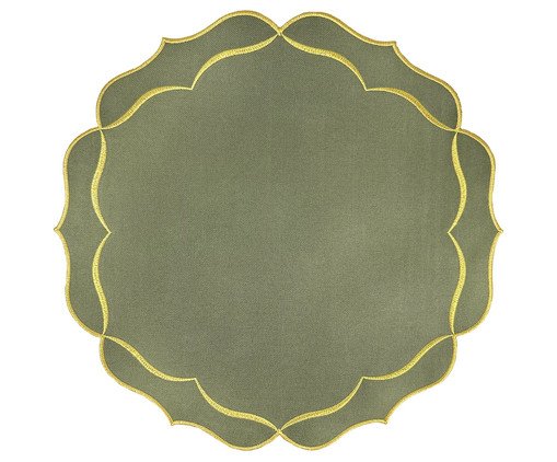 Lugar Americano em Nylon com Lurex - Verde, green | WestwingNow