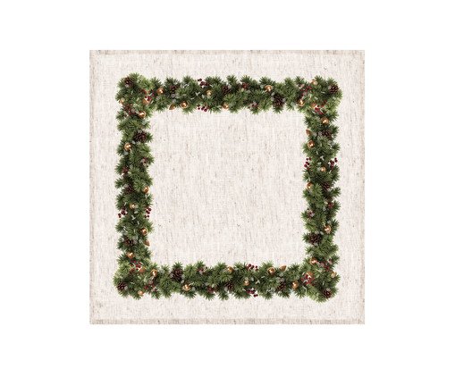 Guardanapo de Mesa Linho Festão - Off White e Verde, Off White | WestwingNow