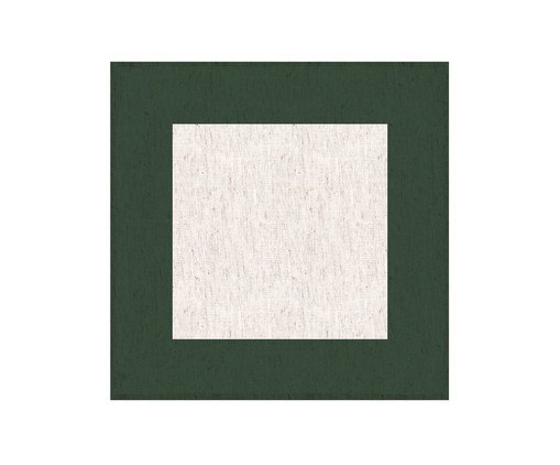 Guardanapo de Mesa em Linho Frame - Off White e Verde, Off White | WestwingNow