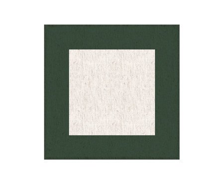 Guardanapo de Mesa em Linho Frame - Off White e Verde