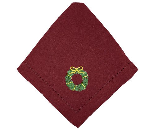 Guardanapo em Algodão com Ajour Guirlanda - Vermelho, red | WestwingNow