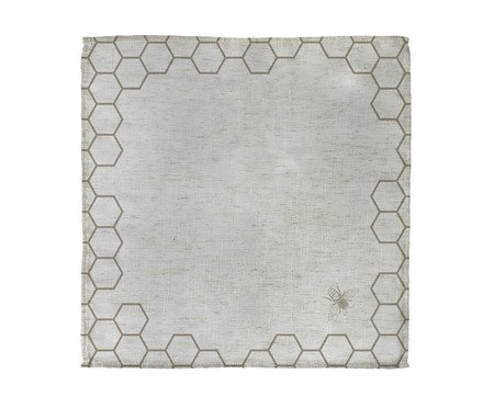Guardanapo de Mesa em Linho Colmeia - Cinza | Westwing