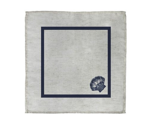 Guardanapo de Mesa em Linho Shell - Cinza, Off White | WestwingNow