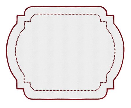 Lugar Americano em Nylon com Bordado Wine - Branco | Westwing