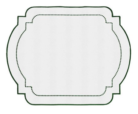 Lugar Americano em Nylon com Bordado Leaf - Branco | Westwing