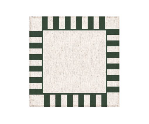 Guardanapo de Mesa em Linho Barcode - Preto, Off White | WestwingNow