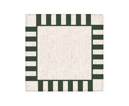Guardanapo de Mesa em Linho Barcode - Preto