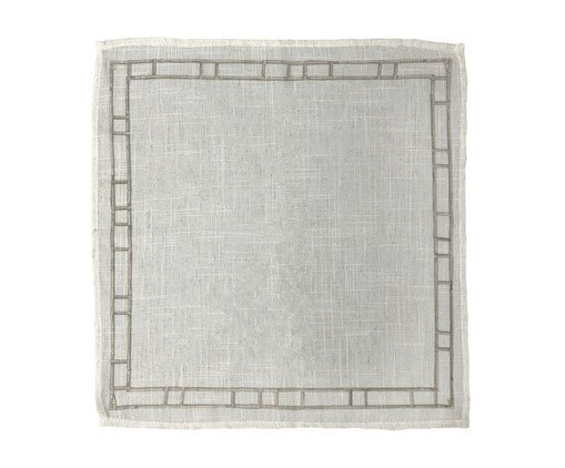 Guardanapo de Mesa em Linho Col Pixu - Off White, Off White | WestwingNow