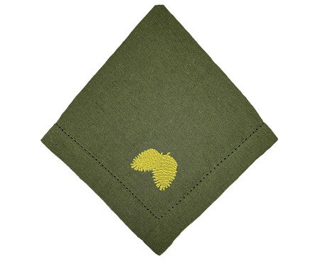 Guardanapo em Algodão com Ajour Pinha - Verde | Westwing