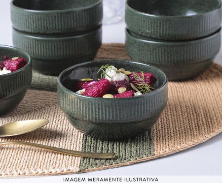 Jogo de Bowls Empilháveis Linhas Greenery | Westwing