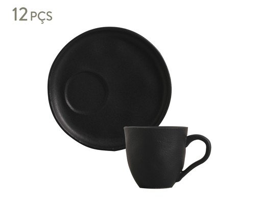 Jogo de Xícaras para Chá Orgânico Preto Matte, preto | WestwingNow