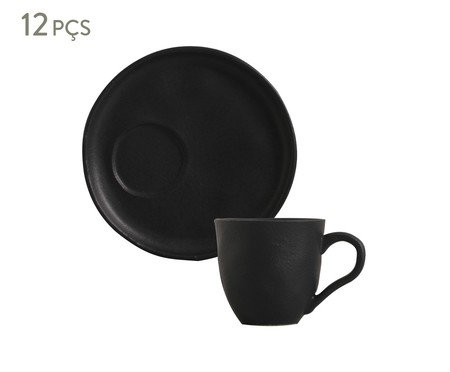 Jogo de Xícaras para Chá Orgânico Preto Matte | Westwing