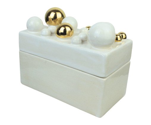 Caixa Greta Sphere Branco, Branco | WestwingNow