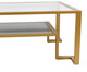 Mesa de Centro Quadrado Grego Square - Dourado, Dourado, Transparente | WestwingNow