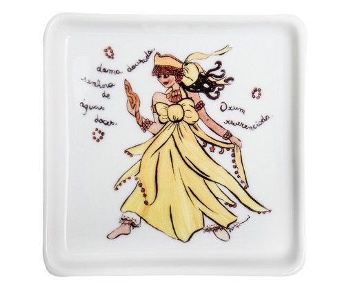Prato em Porcelana Orixás Oxum, Branco | WestwingNow