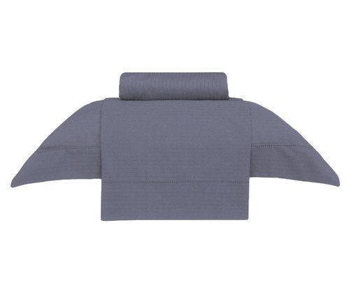 Jogo De Lençol Damask Stripes Chumbo, grey | WestwingNow