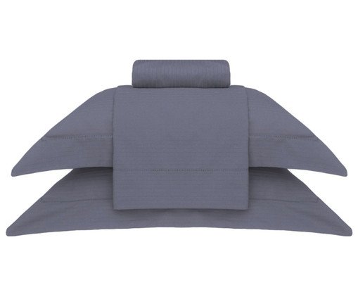 Jogo De Lençol Damask Stripes Chumbo, grey | WestwingNow