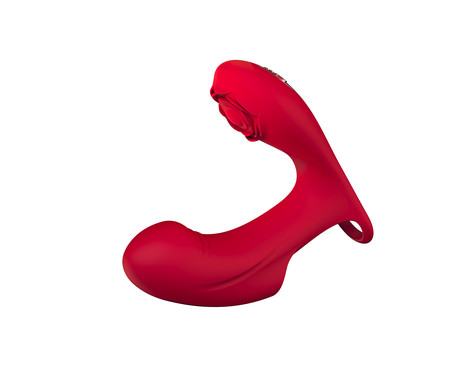 Vibrador e Flap Dedeira Ella - Vermelho