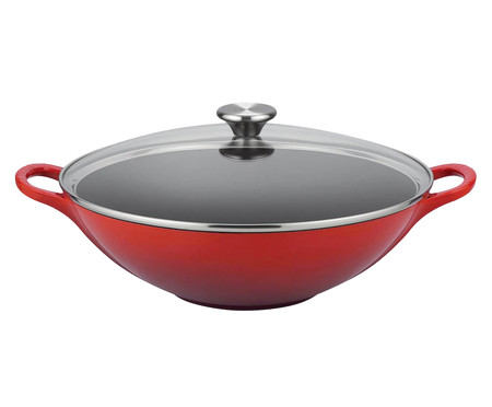 Panela Wok com Tampa Signature Vermelha