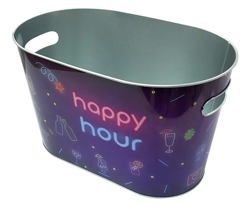 Balde L Happy Hour Prateado e Roxo, Colorido | WestwingNow