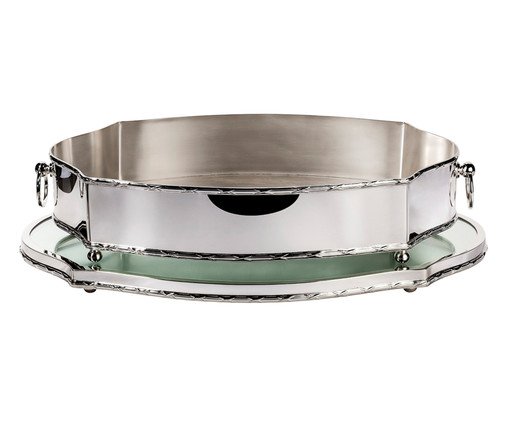 Centro de Mesa Espelhado Croisé e Presentoir Silver, Prata ou Metálico | WestwingNow
