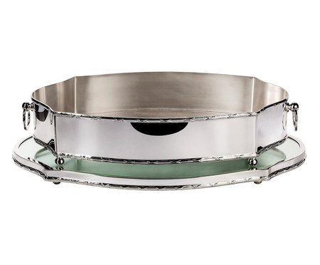 Centro de Mesa Espelhado Croisé e Presentoir Silver