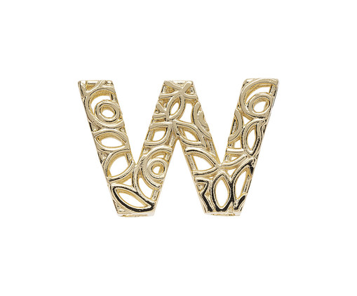 Colar com Letra W Banhado a Ouro 18K, Dourado | WestwingNow