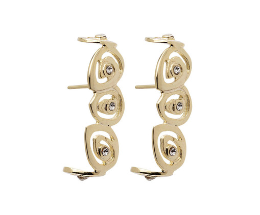 Brinco Ear Hook Spiralle Ouro, Dourado | WestwingNow