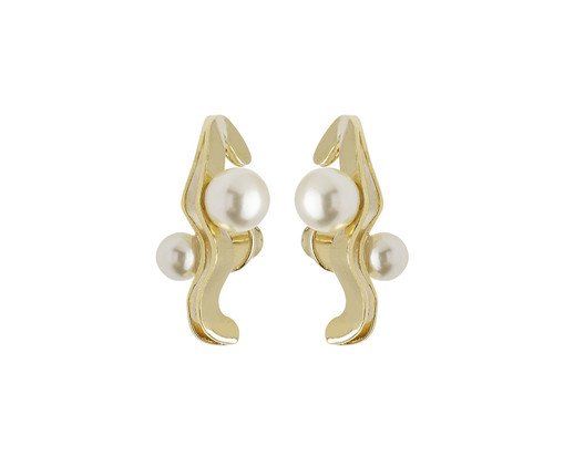 Brinco Ear Hook Profusão Banhado a Ouro, Dourado | WestwingNow