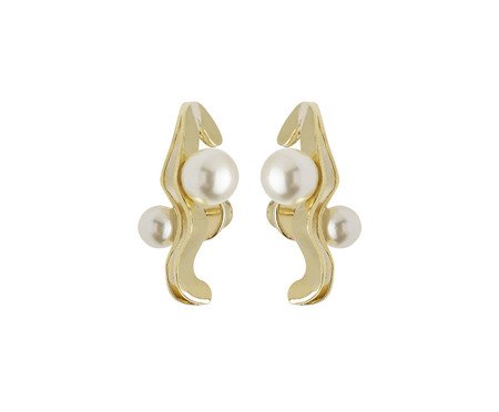 Brinco Ear Hook Profusão Banhado a Ouro | Westwing