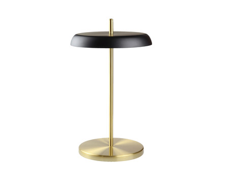 Luminária de Mesa Dalu Bivolt - Preto e Dourado Escovado | Westwing