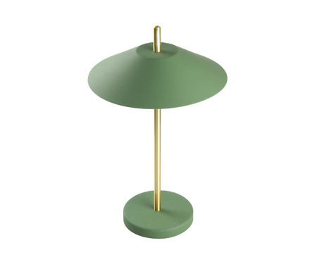 Luminária de Mesa Llio Bivolt - Verde e Dourado Escovado | WestwingNow