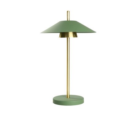 Luminária de Mesa Llio Bivolt - Verde e Dourado Escovado | Westwing