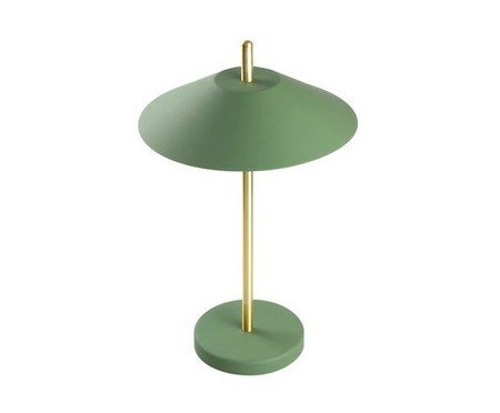 Luminária de Mesa Llio Bivolt - Verde e Dourado Escovado | Westwing