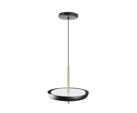 Pendente Dalu Indireto Bivolt - Preto e Dourado Escovado | Westwing