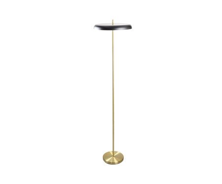 Coluna Dalu Bivolt - Preto e Dourado Escovado | Westwing