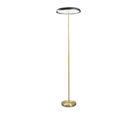 Coluna Dalu Bivolt - Preto e Dourado Escovado | Westwing