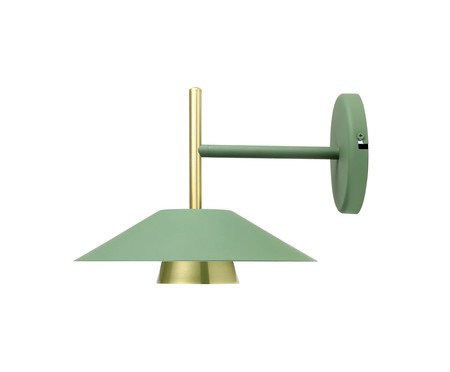 Arandela Llio Bivolt - Verde e Dourado Escovado | Westwing