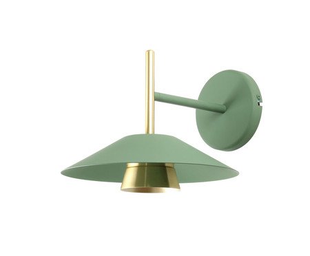 Arandela Llio Bivolt - Verde e Dourado Escovado | Westwing