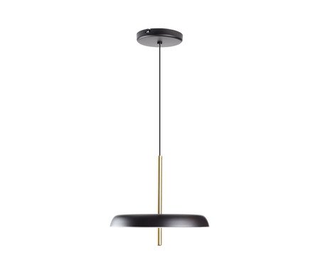 Pendente Dalu Direto Bivolt - Preto e Dourado Escovado | Westwing